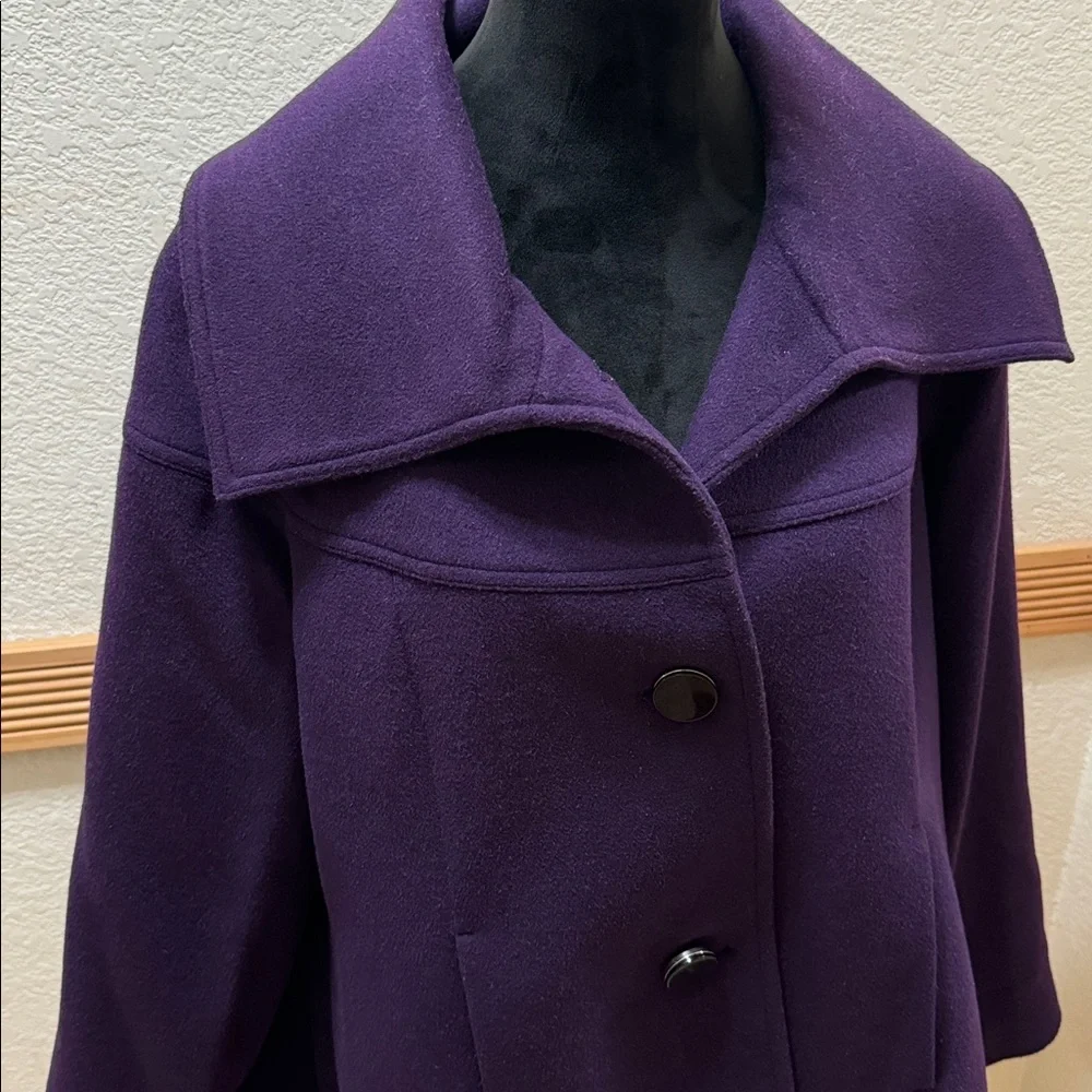 Alfani Purple Pea Coat Size L - Picture 5 of 8